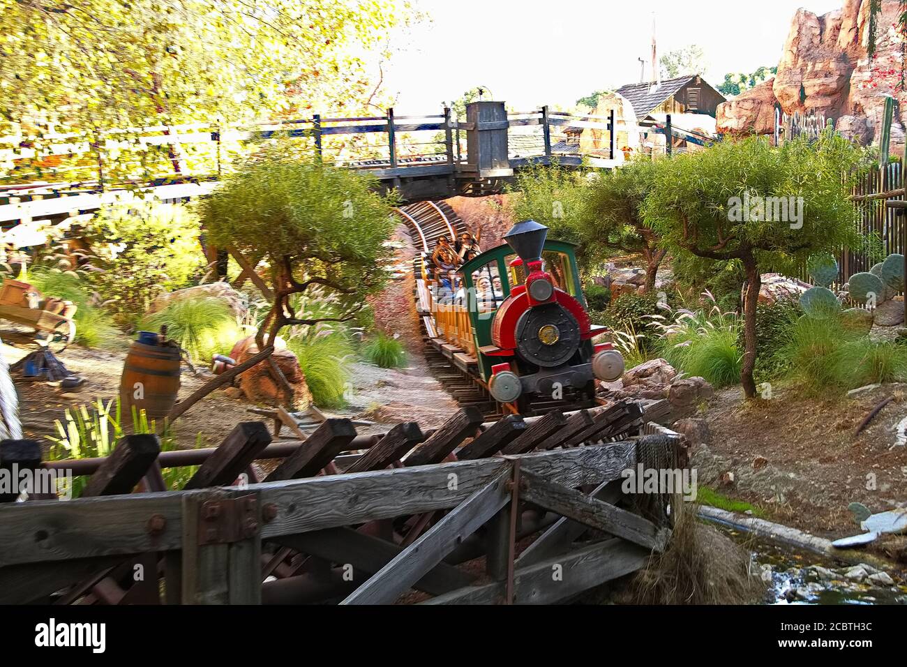 View of the Big Thunder Mountain Railroad ride at the Disneyland Park